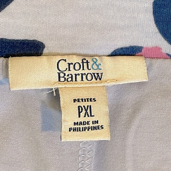 Croft and Barrow Grey/Blue/Pink/White Floral Skort size PXL, NWT - Picture 7 of 7